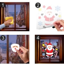 WEIHNACHTSMANN GEL DEKORATION 20X25 CM