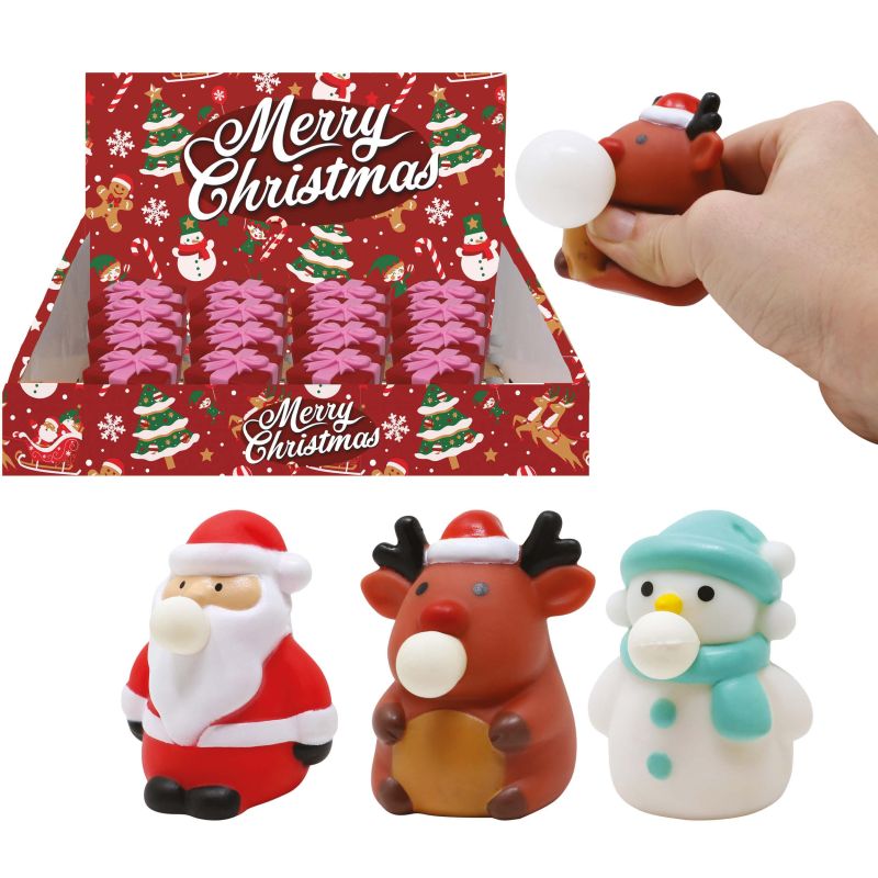 WEIHNACHTS QUETSCH SPIELZEUG SORTIERT 7CM