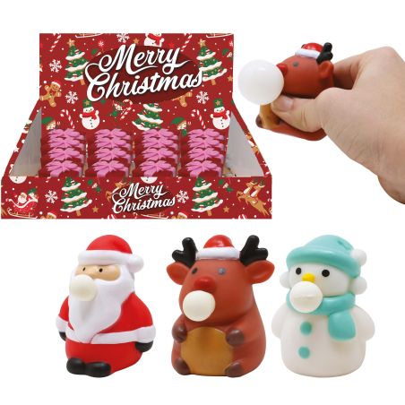 WEIHNACHTS QUETSCH SPIELZEUG SORTIERT 7CM