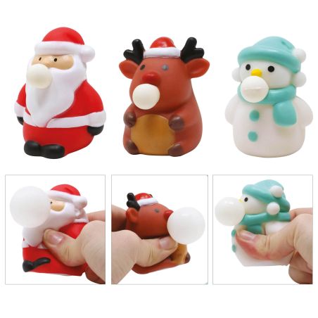 WEIHNACHTS QUETSCH SPIELZEUG SORTIERT 7CM