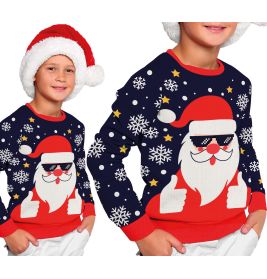 SANTA WEIHNACHTSPULLOVER, KINDER, 5-6 JAHRE