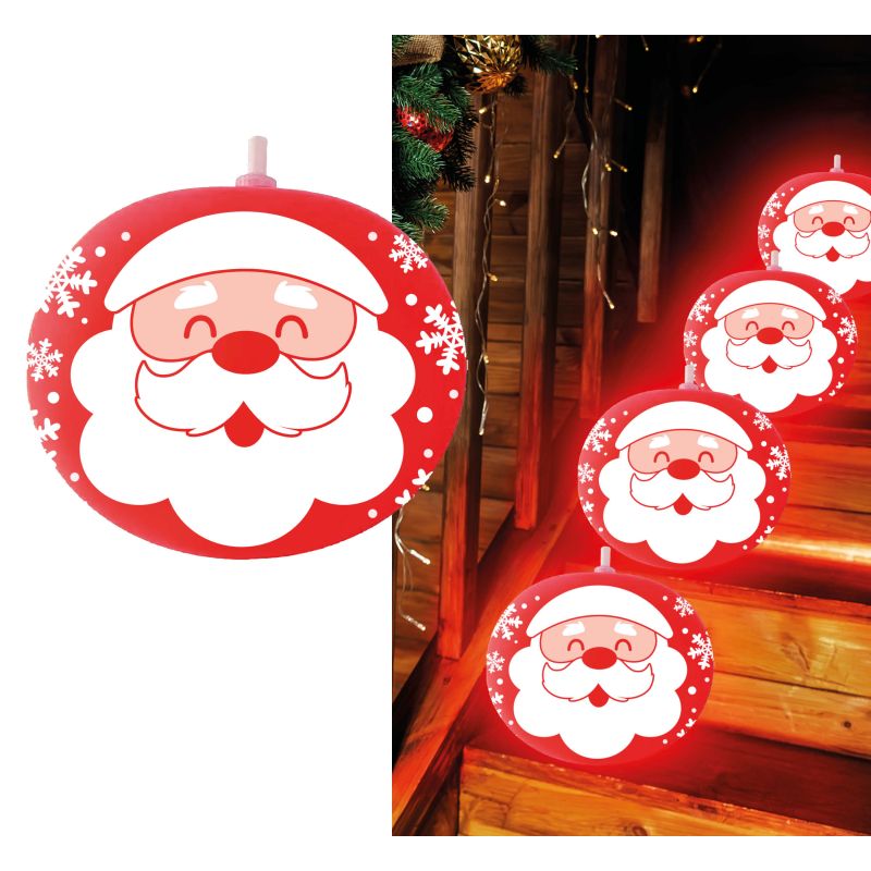 VERPACKUNG MIT 5 BELEUCHTETEN SANTA CLAUS LUFTBALL