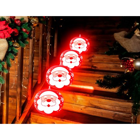 VERPACKUNG MIT 5 BELEUCHTETEN SANTA CLAUS LUFTBALL