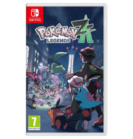Nintendo Switch Cover von Pokémon Legends ZA mit Trainern und Pokémon in einer nachts leuchtenden Stadt.