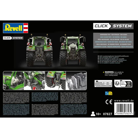 Fendt 728 Vario Tractor (Click System), Revell Bausatz zum Zusammenstecken mehrfarbig