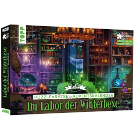 Puzzle-Rätsel-Adventskalender: Im Labor der Winterhexe – 24 Puzzles mit insgesamt 960 Teilen