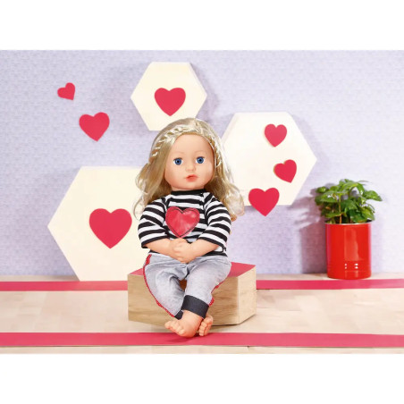 Dolly Moda Sport-Outfit gestreift 43cm