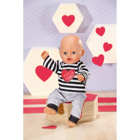 Dolly Moda Sport-Outfit gestreift 43cm