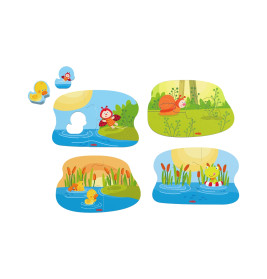 4 erste Puzzles – Tierkinder