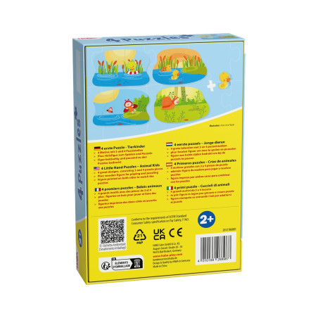 4 erste Puzzles – Tierkinder