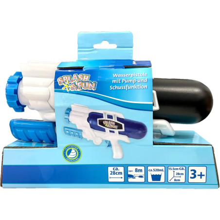Splash   Fun Wasserpistole m.it Pump- und Schussfunktion 28 cm Splash   Fun Wasserpistole m.it Pump- und Schussfunktion 28 cm