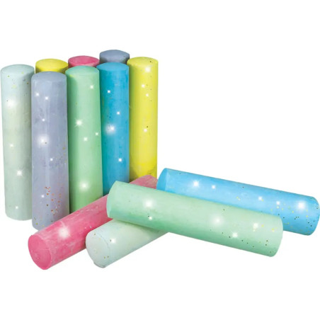 KREIDESPASS Glitzer Straßenmalkreide, 20 Stück