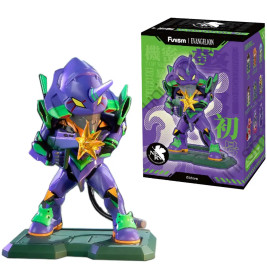 Lila Roboterfigur mit grünen Akzenten hält einen Stern, daneben ihre passende Box mit ähnlichem Motiv.