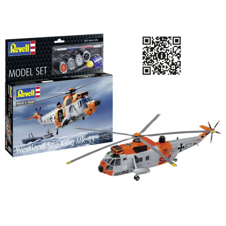 Model Set Westland Sea King Mk.41/HU.5, Revell Modellbausatz mit Basiszubehör