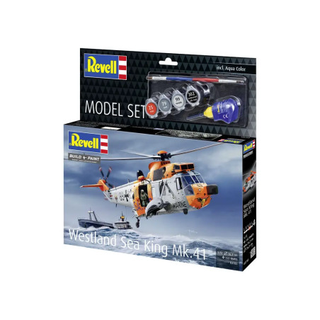 Model Set Westland Sea King Mk.41/HU.5, Revell Modellbausatz mit Basiszubehör