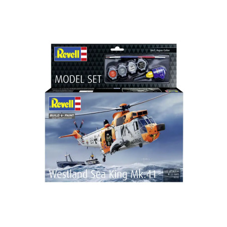 Model Set Westland Sea King Mk.41/HU.5, Revell Modellbausatz mit Basiszubehör