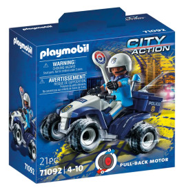 Playmobil City Action Polizei-Quad mit Polizist, Spielset für Kinder von 4 bis 10 Jahren.