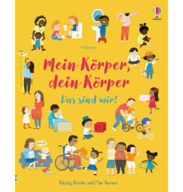 Buchcover mit spielenden, diversen Kindern. Titel: Mein Körper, dein Körper. Das sind wir!.