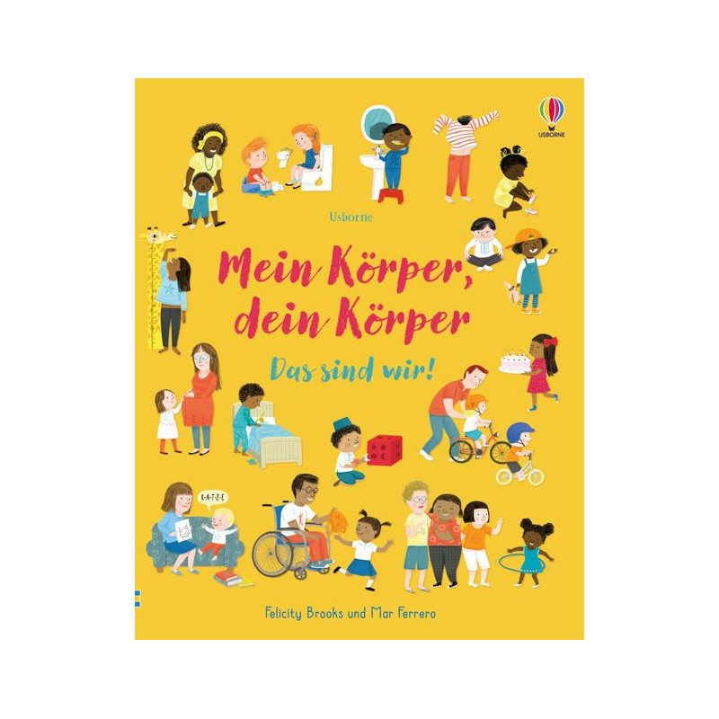 Buchcover mit spielenden, diversen Kindern. Titel: Mein Körper, dein Körper. Das sind wir!.