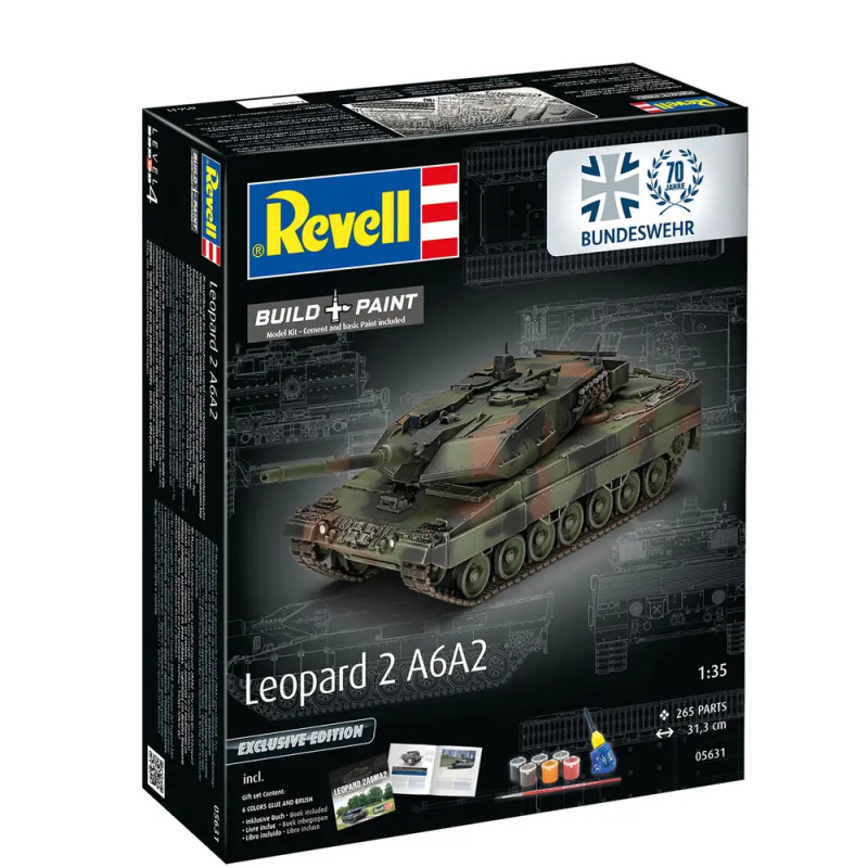 70 Jahre Bundeswehr: Leopard 2A6MA2 Exclusive Edi, Revell Modellbausatz mit Basiszubehör