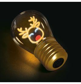 Tischlampe Glühbirnendesign Rentier