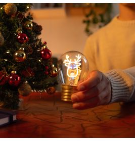 Tischlampe Glühbirnendesign Rentier