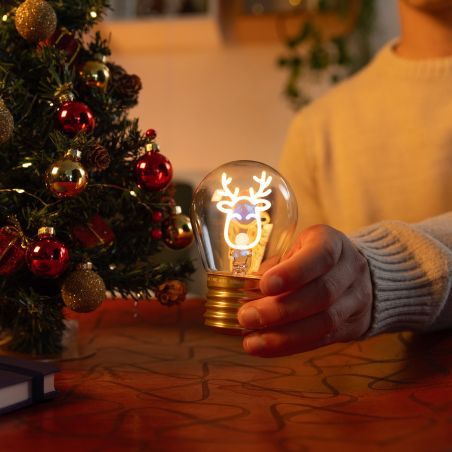 Tischlampe Glühbirnendesign Rentier