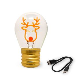 Tischlampe Glühbirnendesign Rentier