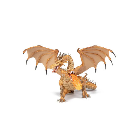 Papo 38938 Zweiköpfiger Drache, gold