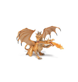 Papo 38938 Zweiköpfiger Drache, gold