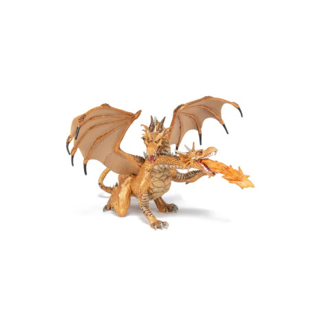 Papo 38938 Zweiköpfiger Drache, gold