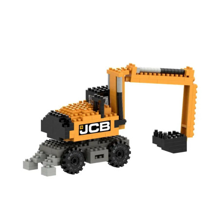 BRIXIES JCB Radbagger 3D Konstruktionsbausatz aus Ministeinen