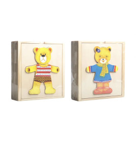 SpielMaus Holz Anzieh-Bär Schatulle, 2-fach sortiert