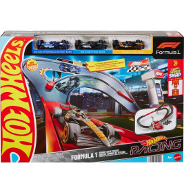 Hot Wheels Racing Formel 1® Rennstrecke-Trackset mit 3 Die-Cast Spielzeugautos im Maßstab 1:64