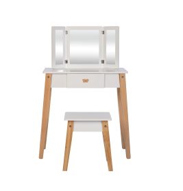 Schminktisch inkl. Spiegel und Hocker
