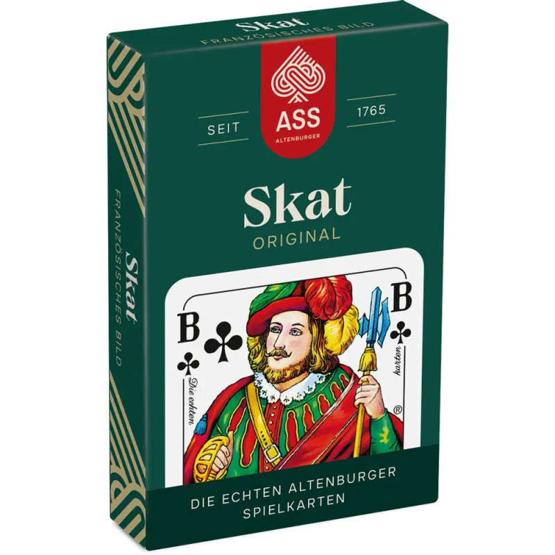 Skat, französisches Bild in Faltschachtel