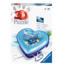Ravensburger 11172 Puzzle Herzschatulle - Unterwasserwelt 3D 54 Teile