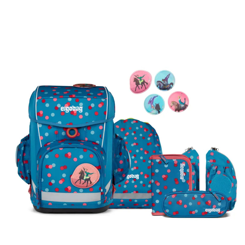 Ergobag® cubo Light Set VoltiBär: 5-teiliges, ergonomisches Schulranzen-Set mit Rucksack und Zubehör.