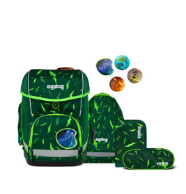 Ergobag cubo Set Bärtastisch: Ergonomischer Schulranzen für Kinder, sicher & bequem, inkl. passendem 5-teiligem Zubehör.