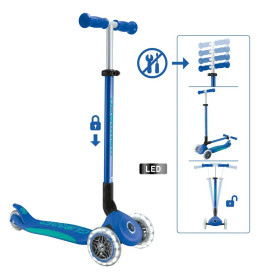 GLOBBER ELITE LIGHTS dunkelblau, mit Leuchtrollen