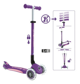 GLOBBER ELITE LIGHTS lila, mit Leuchtrollen