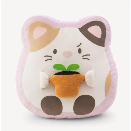 NICI mymochi Kuschelkissen Katze Angy: Plüschkissen in Katzenform, hält Blumentopf im kawaii-Design.