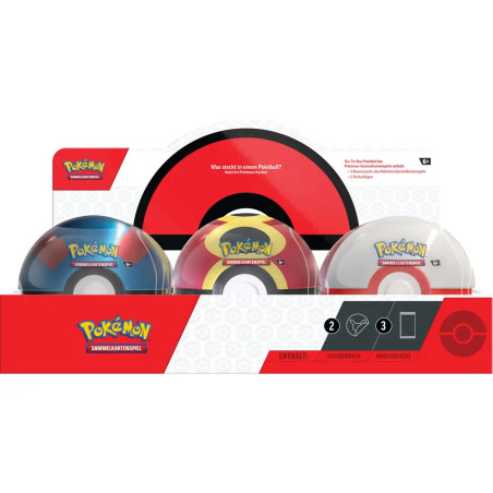 AMIGO Pokémon Tin-Box Pokéball mit Booster und exklusiver Promo-Karte - ideal für Sammler.