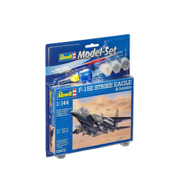 Revell F-15E Strike Eagle 1:144 Modellbausatz incl. Farben, Kleber und Pinsel in der Verpackung.