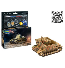 Model Set Flakpanzer IV Möbelwagen 3.7cm Flak, Revell Modellbausatz mit Basiszubehör