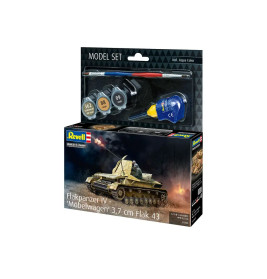 Model Set Flakpanzer IV Möbelwagen 3.7cm Flak, Revell Modellbausatz mit Basiszubehör