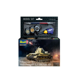 Model Set Flakpanzer IV Möbelwagen 3.7cm Flak, Revell Modellbausatz mit Basiszubehör