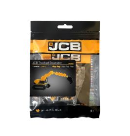 JCB Raupenbagger Bauset mit 119 Teilen, geeignet für Kinder ab 8 Jahren. Kommt in einer Tüte.