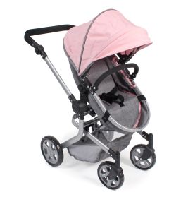 Kombi-Puppenwagen MIKA Lola Melange rosa