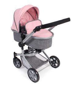 Kombi-Puppenwagen MIKA Lola Melange rosa
